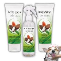 Zestaw do długiej sierści - (szampon, odżywka, spray)  Botaniqa - 250 ml 