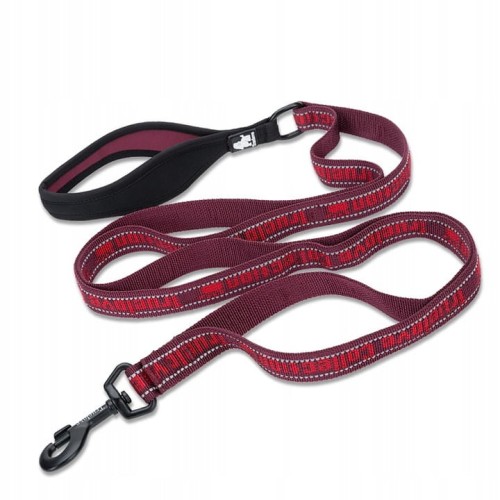 Mocna smycz dla psa TRUELOVE Funky bordowo-czerwona