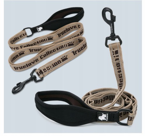 Mocna smycz dla psa TRUELOVE Funky brązowa