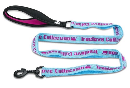 Mocna smycz dla psa TRUELOVE Funky błękitno-różowa