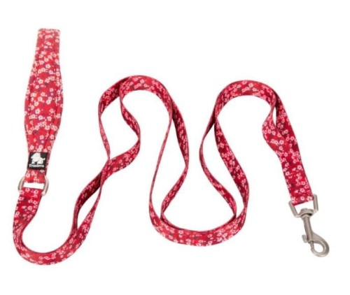 Smycz dla psa Truelove Blossom czerwona